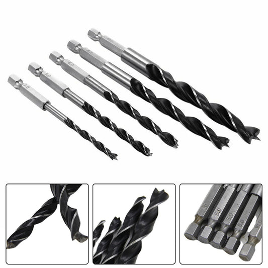 Drill Bit 4- Three Point Woodworking Bits 1 4 Hex Shank Wood HCS Peaceful Pleasures Health and Wellness Default Title