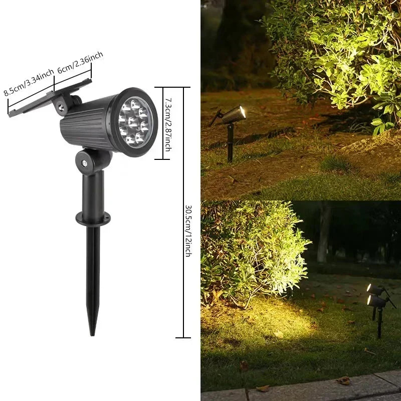 Solar 9-LED Spotlight IP65 Waterproof Landscape Garden Light