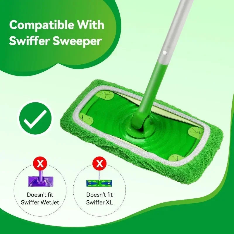 Reusable Microfiber Mop Pads – Wet & Dry Floor Cleaning Cloths