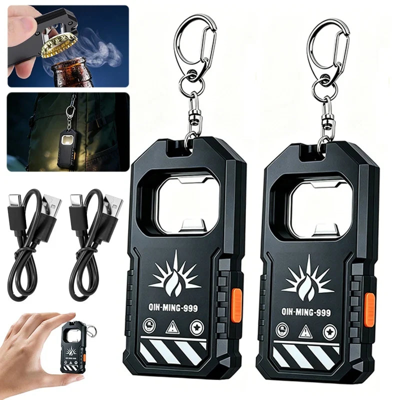 Mini COB LED Keychain Flashlight USB-C Rechargeable IPX6