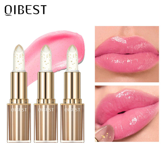 QiBest 3-Pack Glitter Color-Changing Lip Tint & Moisturizing Lipstick Color-Changing Lipstick Oasis Select 3 PCS