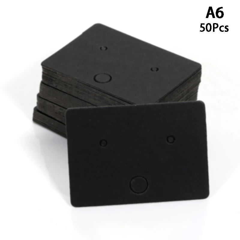 50pcs Round Kraft Paper Earring Display Cards | Jewelry Hanging Tags