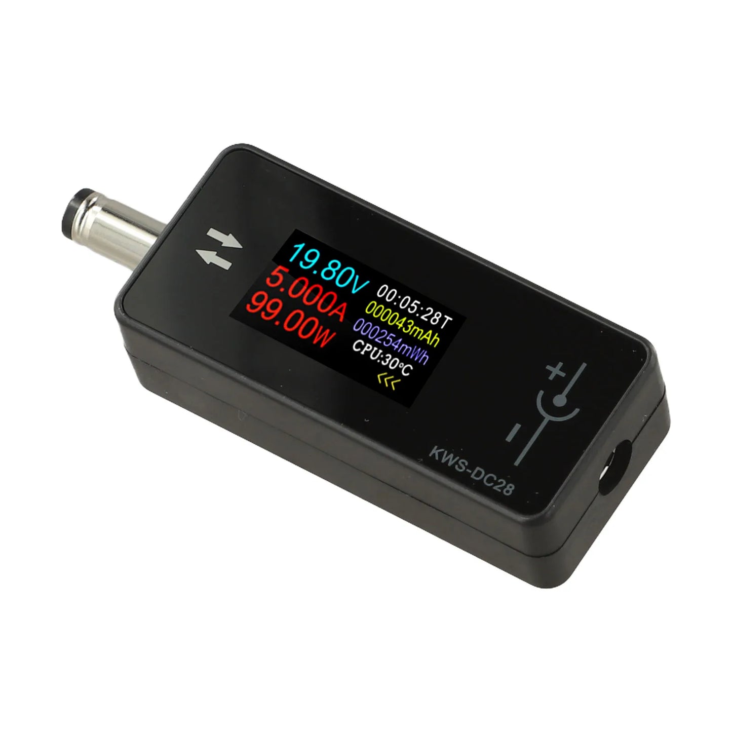 KWS DC28 Charging Tester Current Voltage Power Meter Computer Monitor