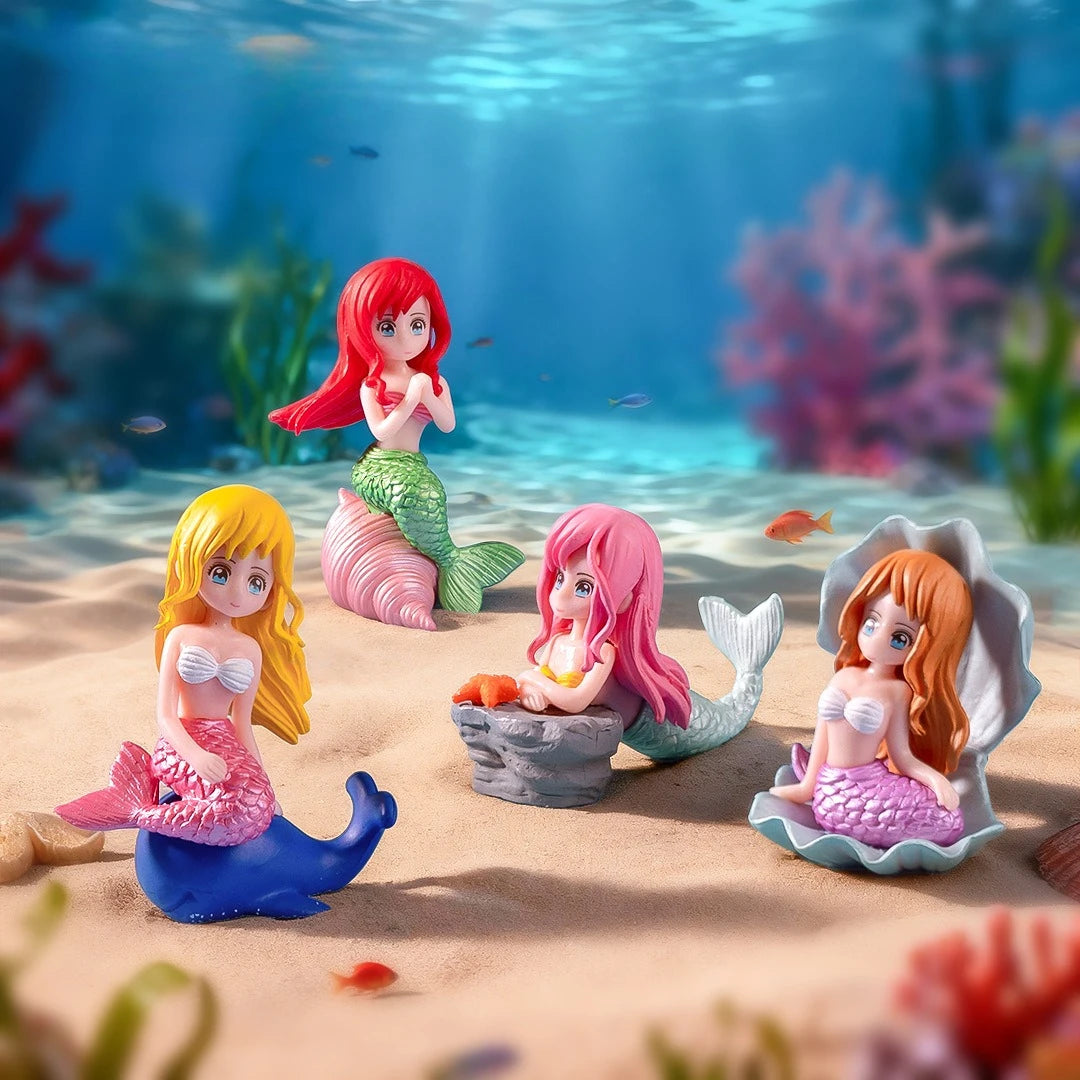 Kawaii Mermaid Figurine Aquarium Ornament | Fish Tank Decor
