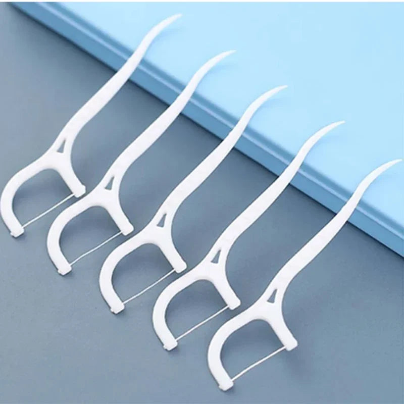 Disposable Floss Toothpick Tooth Cleaning Gadget Brushing Teeth Washing Supplies Oral Health Cleaning Tools Home Daily Supplies Peaceful Pleasures Health and Wellness 2 box 100 pcs