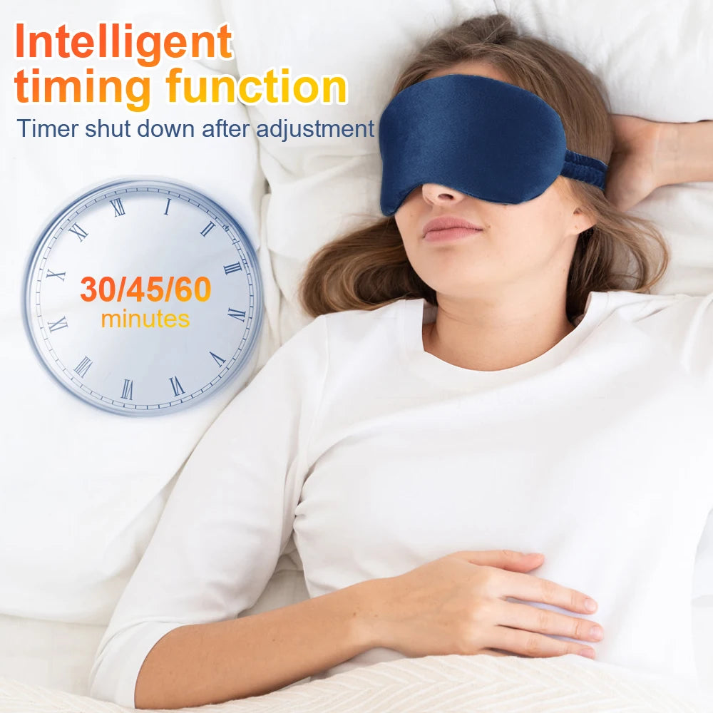 USB Eye Massager Heated Eye Shade Relieve Eye Fatiuge Remove Dark Circles Hot Eye Cover for Night Sleep Travel Office Eye Mask Peaceful Pleasures Health and Wellness