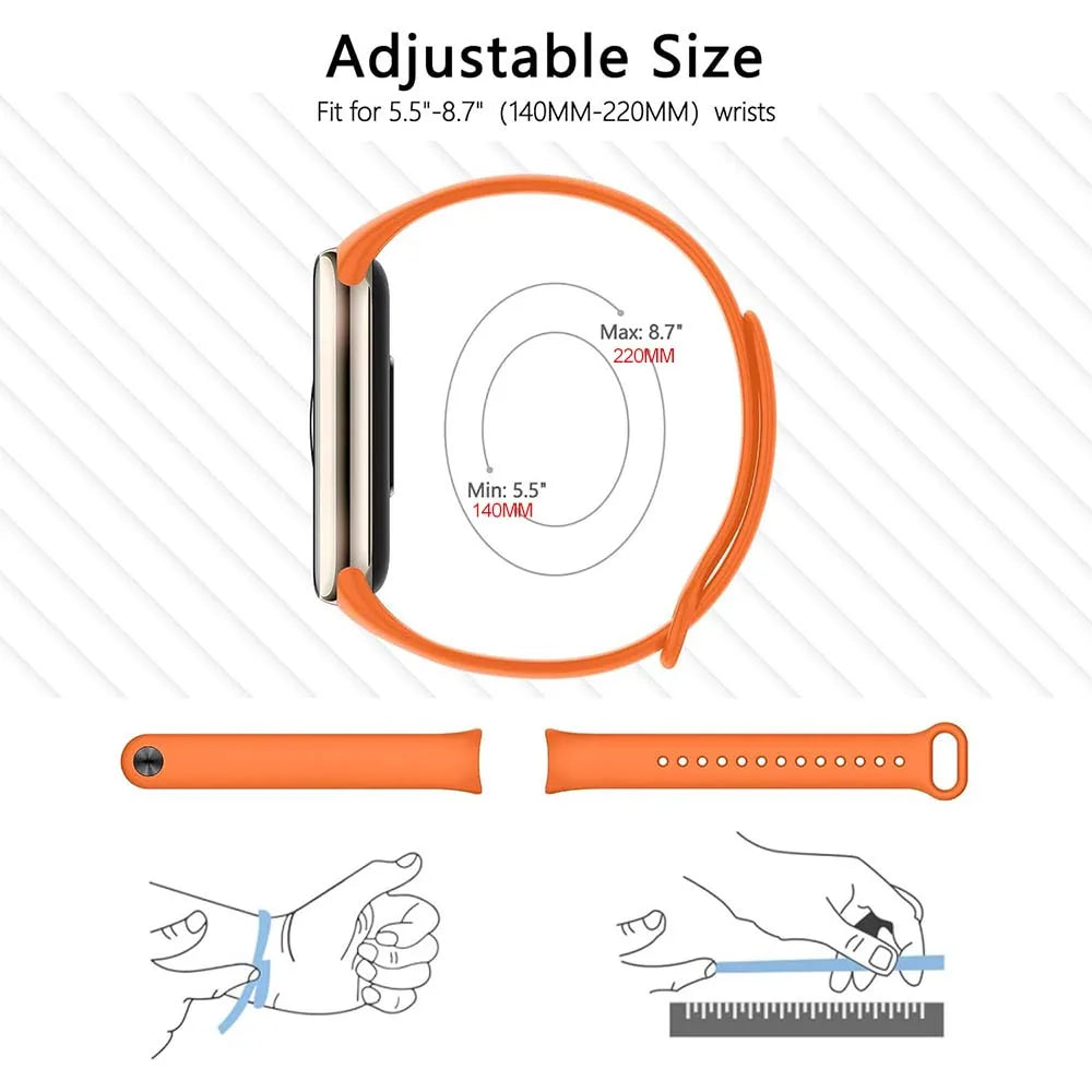 4-Pack Silicone Bands for Xiaomi Mi Band 8 – Mixed Colors