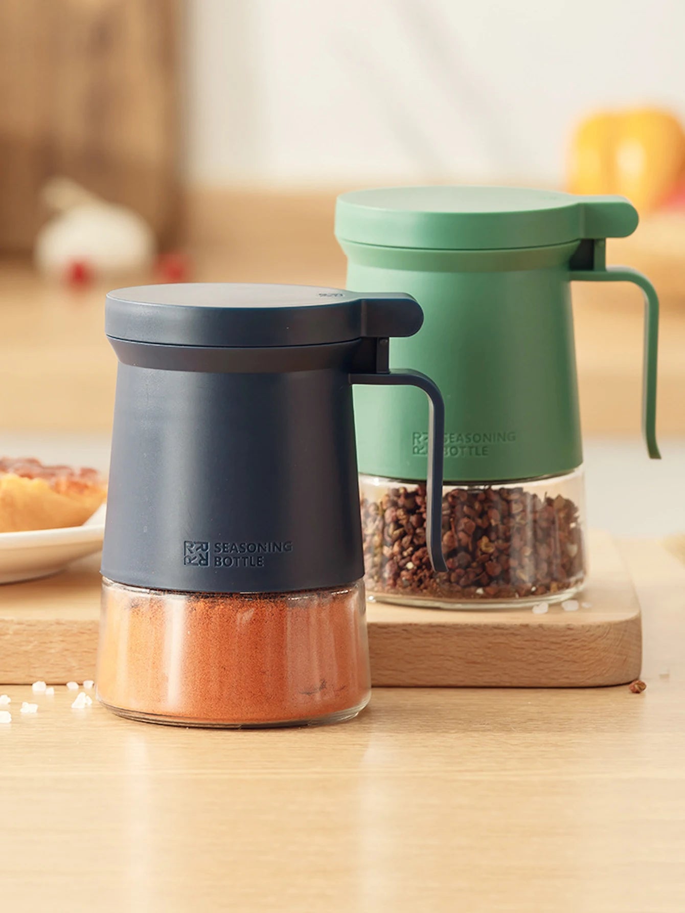 1Pcs Moisture-proof Glass Seasoning Jar Seasoning Bottle Kitchen Organizer Spice Box Salt Shaker Sealed Spice Organizer Peaceful Pleasures Health and Wellness