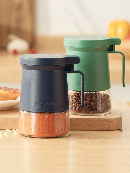 1Pcs Moisture-proof Glass Seasoning Jar Seasoning Bottle Kitchen Organizer Spice Box Salt Shaker Sealed Spice Organizer Peaceful Pleasures Health and Wellness