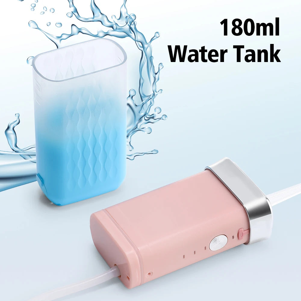Electric Portable Oral Irrigator Cordless Water Flosser Teeth Pick for Home Travel Teeth Whitening Oral Care 1500rpm Water Jet Peaceful Pleasures Health and Wellness