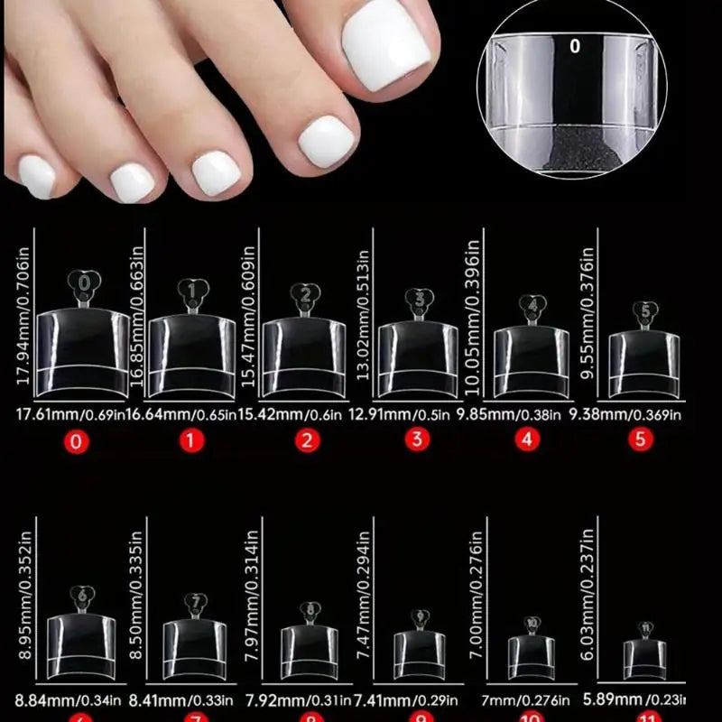 120/240pcs Fake Toe Nail Tips Transparent Half Cover Toenail For Pedicure Square Press On Toenails For Women Nail Salons DIY Peaceful Pleasures Health and Wellness