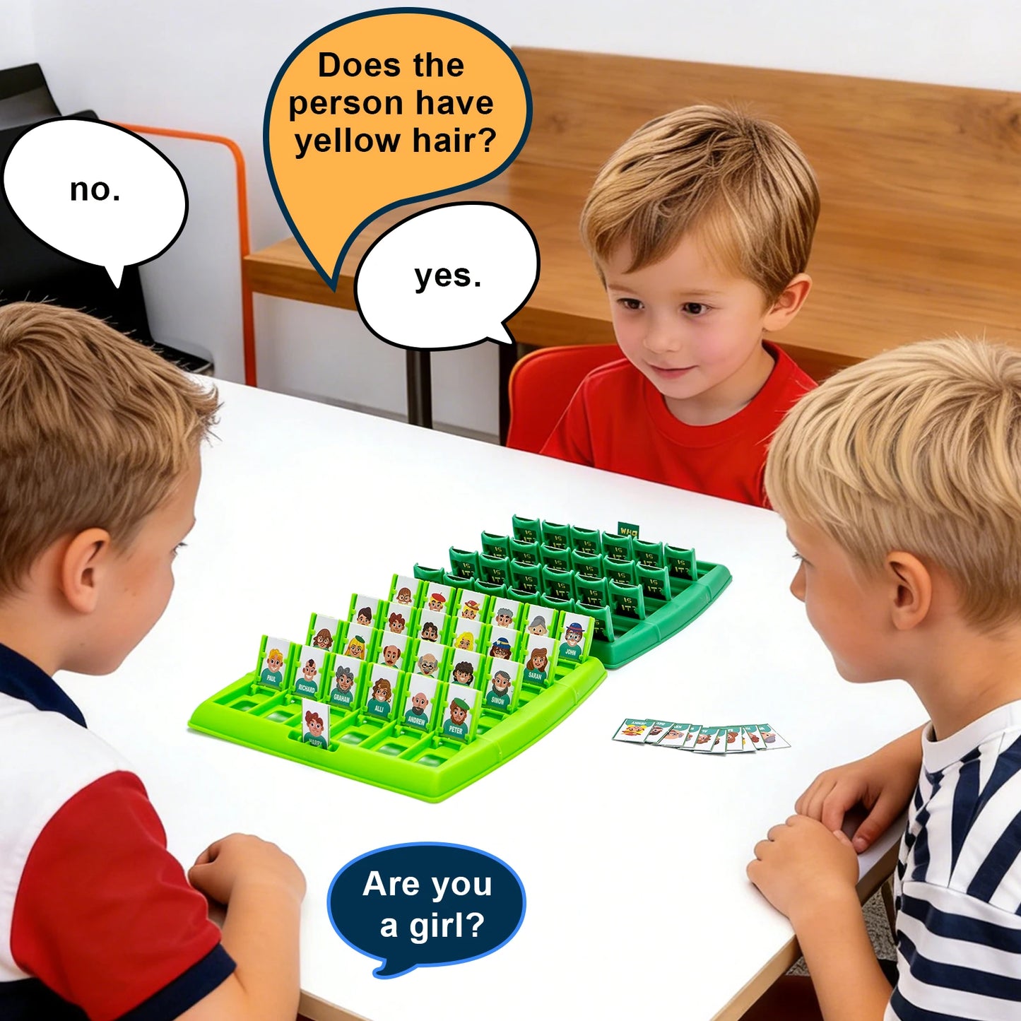 Guess Who I Am Board Game Logical Reasoning Children Puzzle Card
