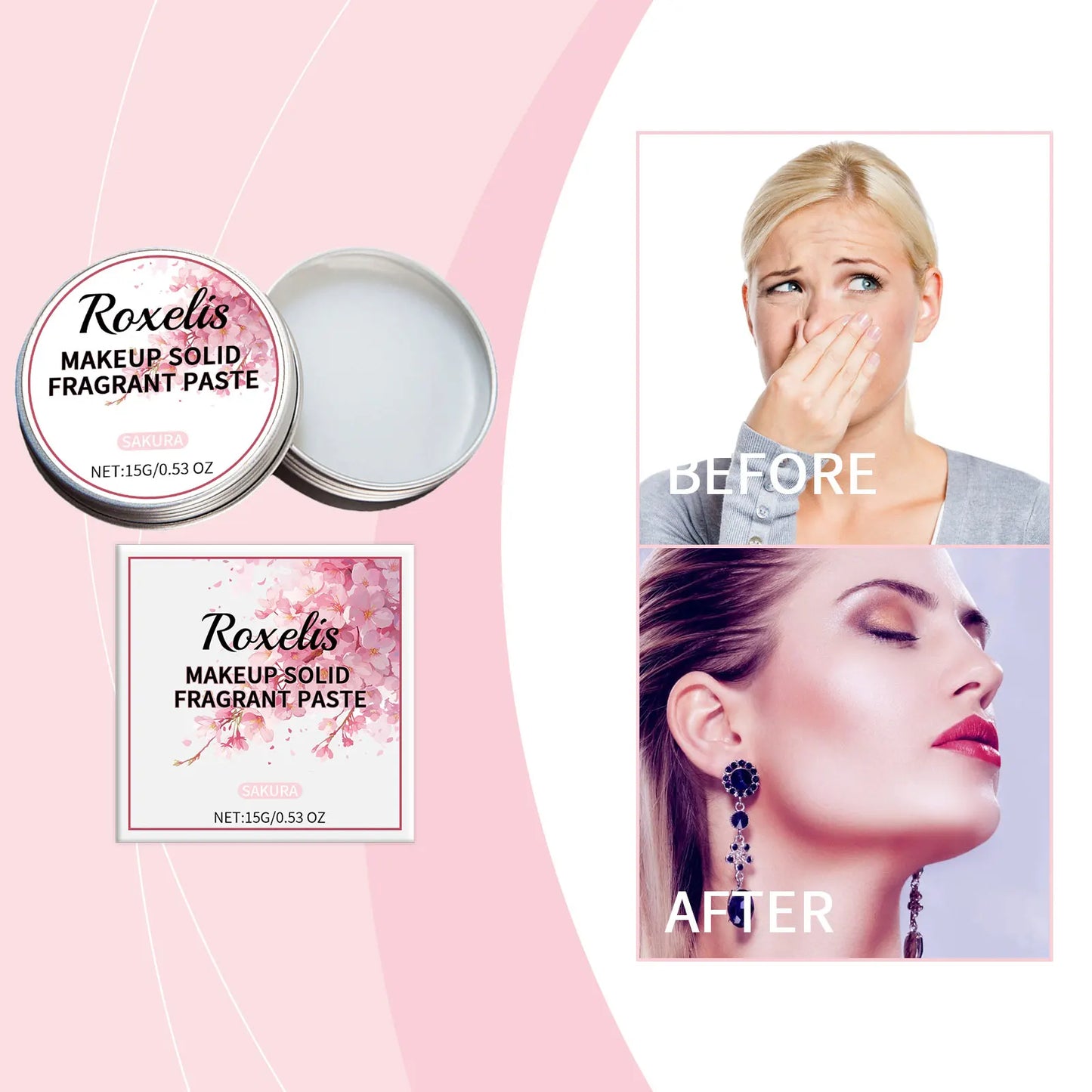 ROXELIS Sakura Solid Perfume Balm | Cherry Blossom Travel Scent