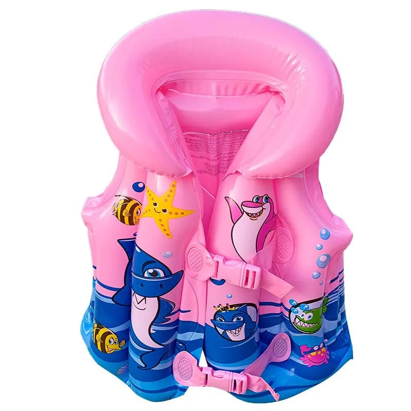 Kids Inflatable Swim Vest Toddler Life Jacket Buoyancy Aid PVC