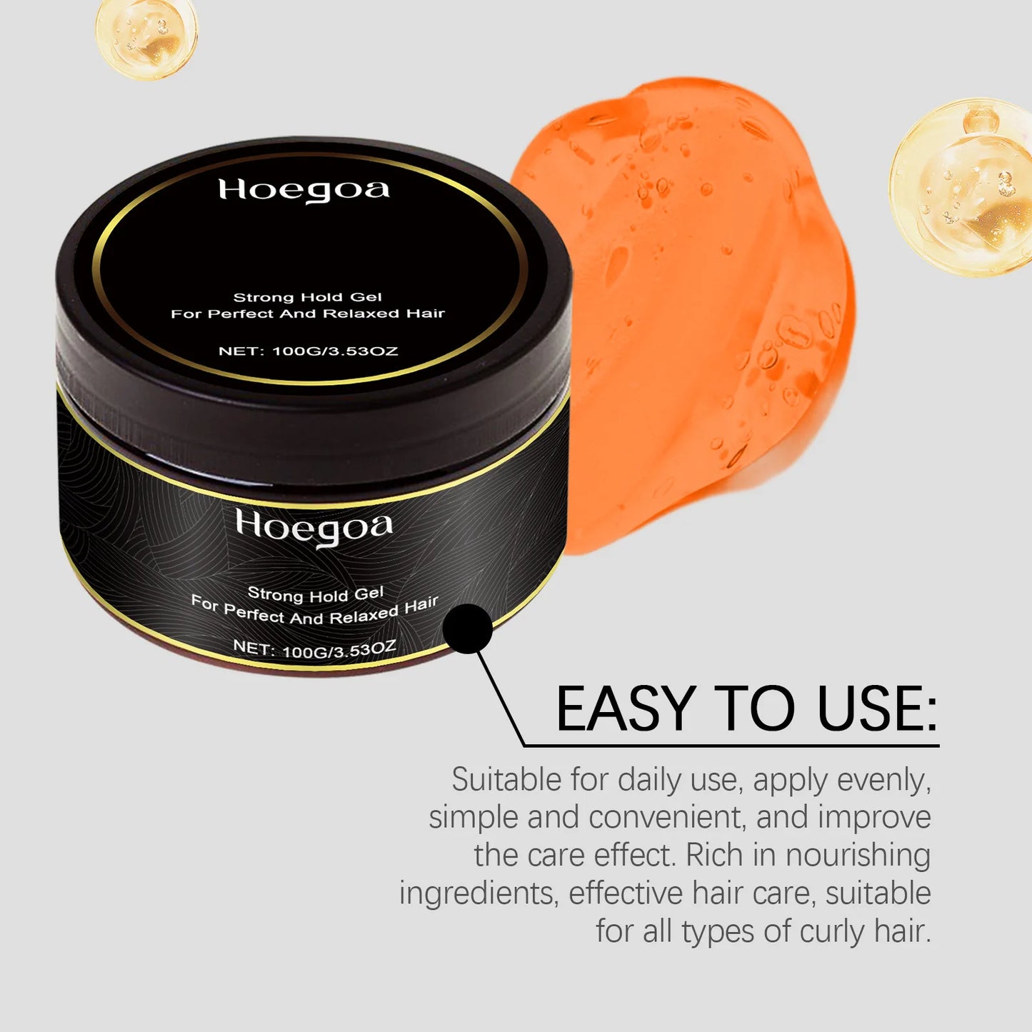 Hoegoa Shea Butter Hair Styling Gel – Strong Hold & Edge Control