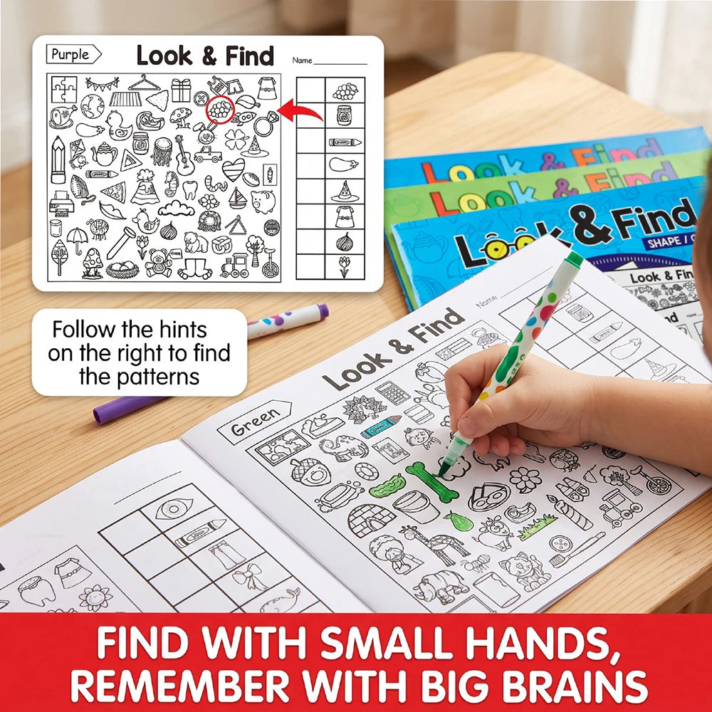 Coloring Book Look Find Student Puzzle Interesting Items Focus