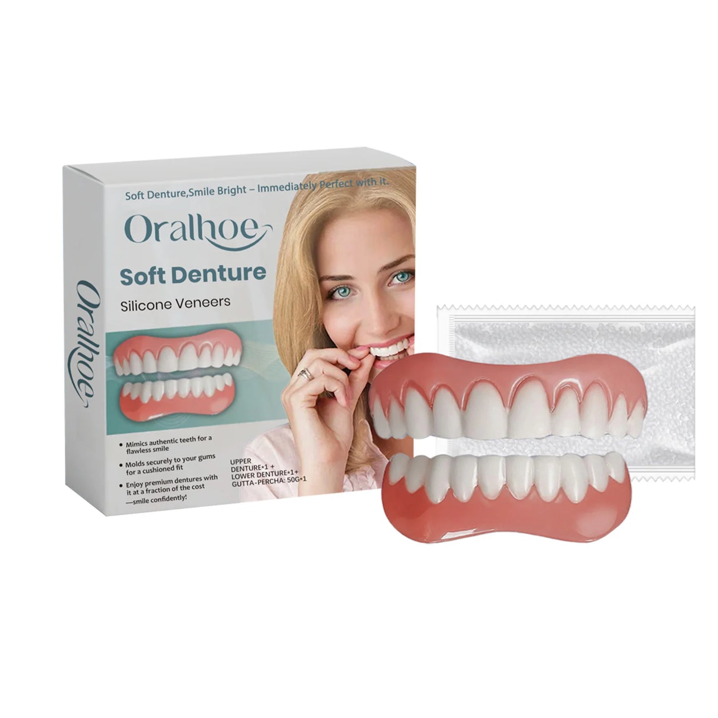 Soft Silicone Temporary Tooth Veneers Smile Correction Kit