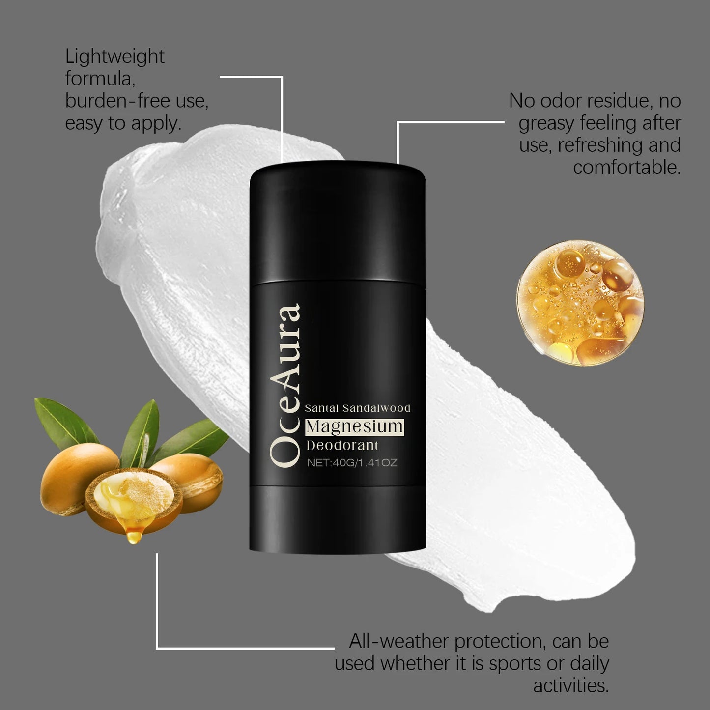 Santal Sandalwood Deodorant Balm – Alcohol-Free, Long-Lasting