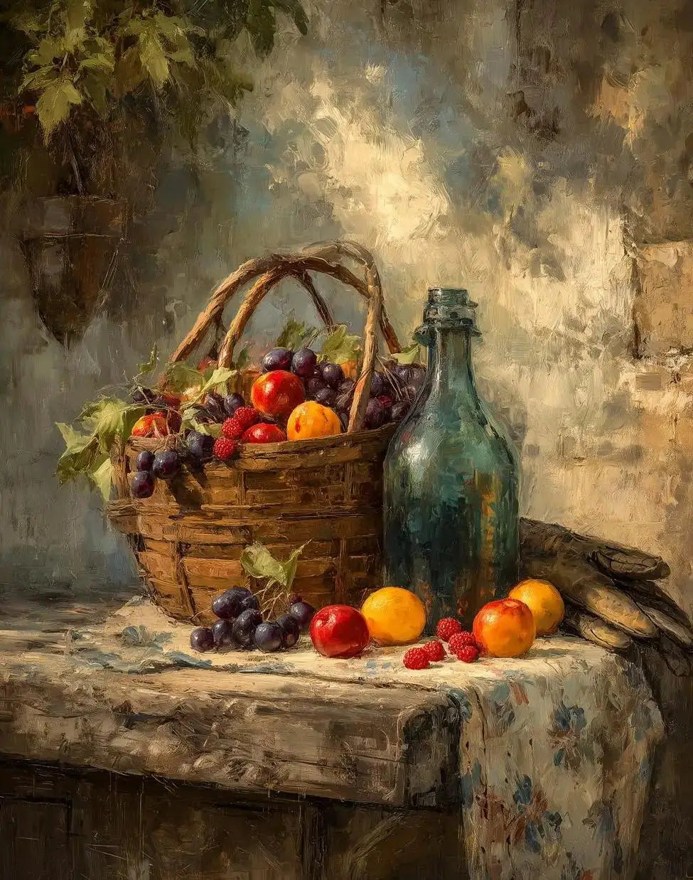 Rural Retro Garden Farm Wooden House Still Life Painting Art Poster Canvas Printing Living Room Sofa Background Wall Deco Peaceful Pleasures Health and Wellness