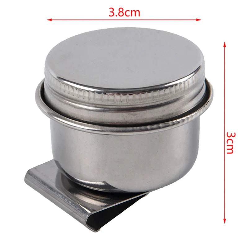 Stainless Steel Double Palette Cup with Lid | Oil Painting