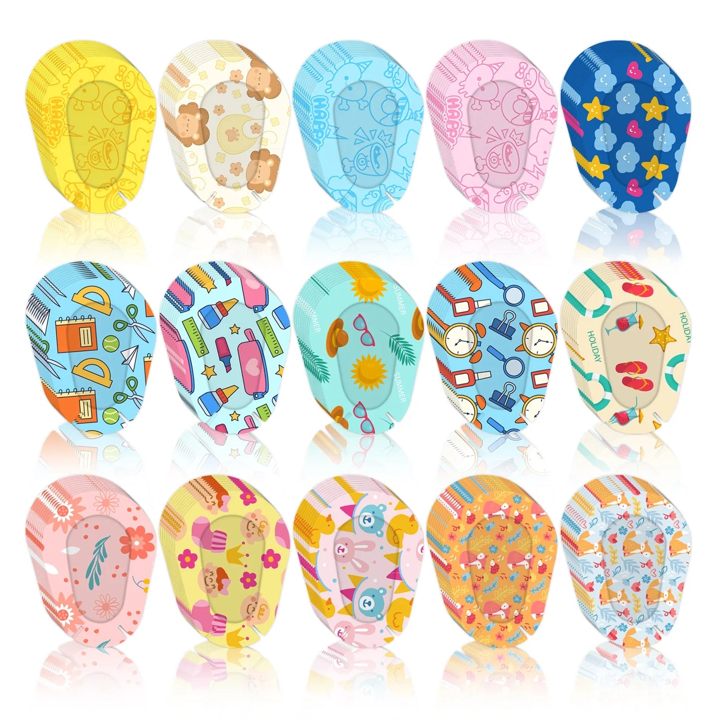 30-Pack Kids Cartoon Adhesive Eye Patches – Breathable & Sterile