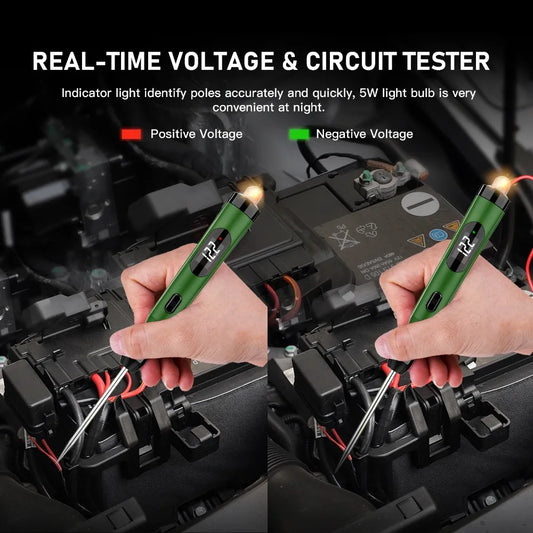 P50 Digital Car Circuit Tester Probe 5V-30V Voltage Test Pen Auto Electrical Diagnostic Tool for Garage Mechanic Repair Peaceful Pleasures Health and Wellness