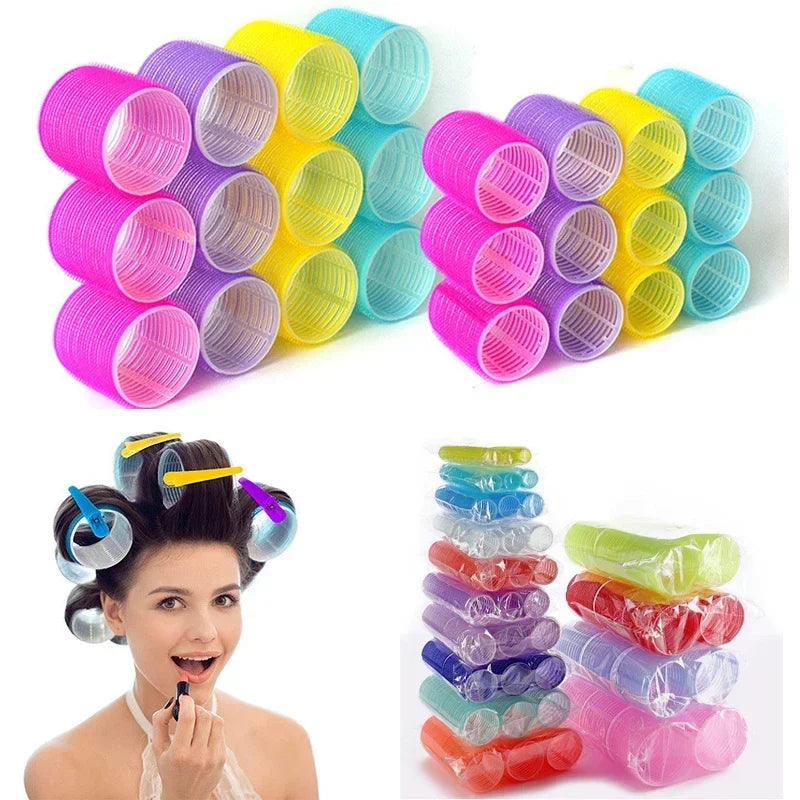 Hair Rollers Self Grip Hook Hair Curlers Heatless Roller Salon Dressing Curlers Jumbo Size Sticky Hair Styling Tools Peaceful Pleasures Health and Wellness