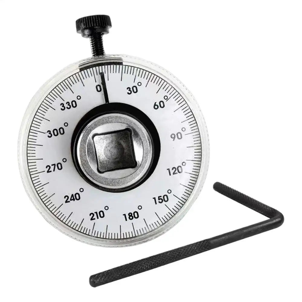 Torque Wrench Torquemeter Dial Hand Tool Auto Service Equipment Garage Calibrated In Degrees Automotive Tools Car Repairing Peaceful Pleasures Health and Wellness White
