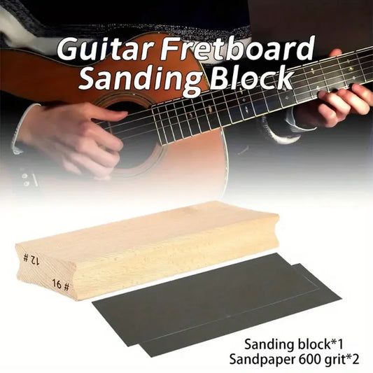 Dual-purpose Guitar Fretboard Radius Grinding Block Sandpaper Peaceful Pleasures Health and Wellness 10 14