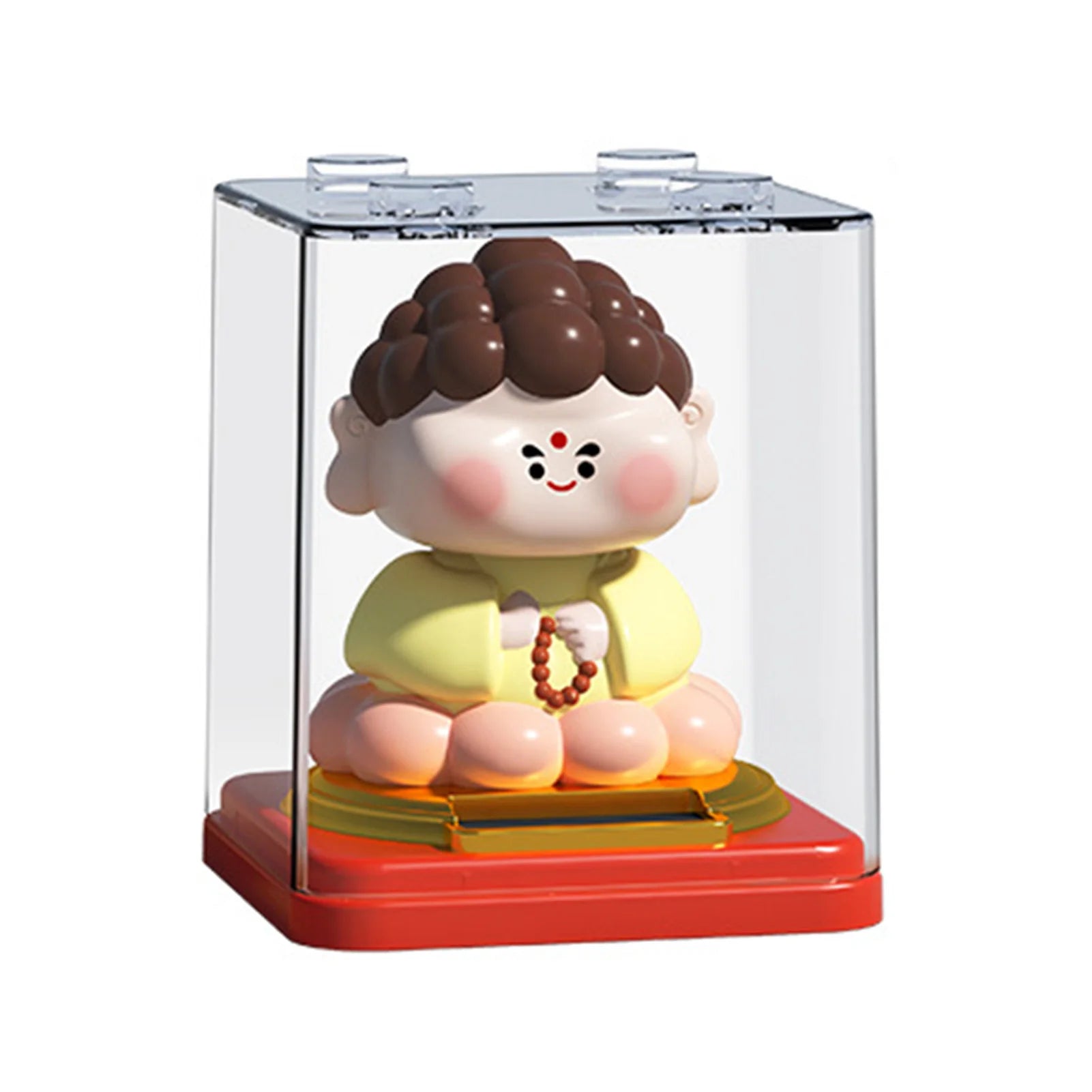 Solar Powered Money God Figurine Auto Noddin Implies Auspiciousness Car Decoration Dashboard Automatic Nodding Solar Decor Peaceful Pleasures Health and Wellness E