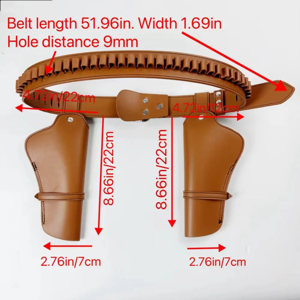 Tactical holster waist bag Composite cowhide waist belt kit dual guns Shell Ammo Holder Bag Carrier Pouch Gun Holsters Peaceful Pleasures Health and Wellness