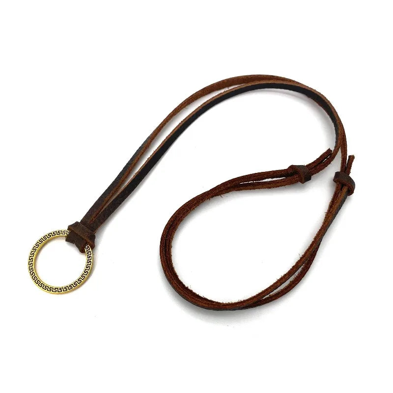 Adjustable Genuine Leather Necklace & Sunglass Strap | Retro Style