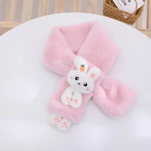 Kids Faux Fur Winter Scarf | Cute Rabbit Baby Neck Warmer Baby Winter Scarf Peaceful Pleasures Health and Wellness
