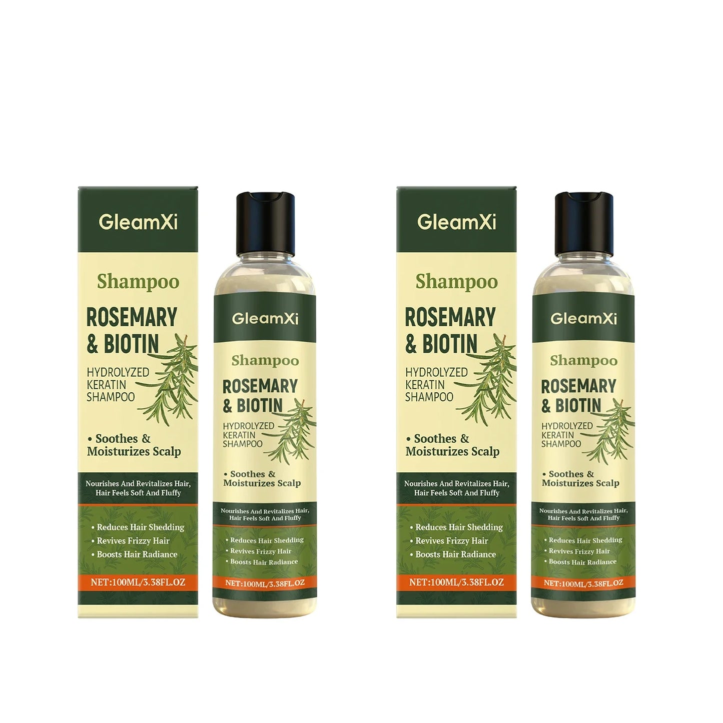 Gleamxi Rosemary Biotin Shampoo – Thickening & Volumizing