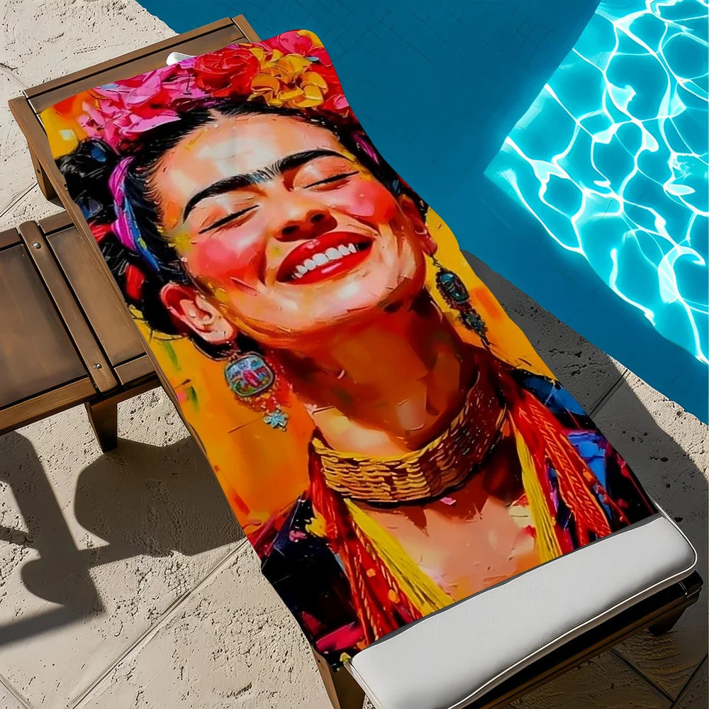 Frida Kahlo Quick-Dry Beach Towel | Gym Travel Camping Gift