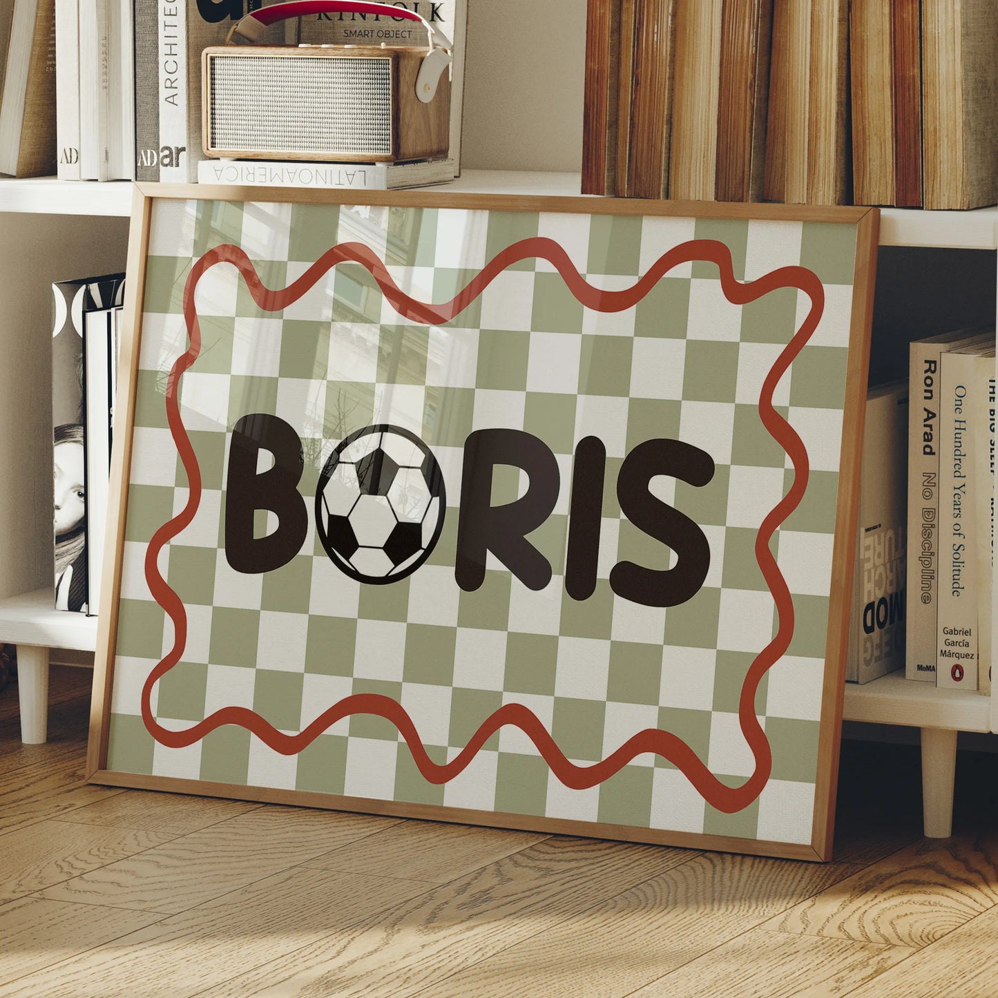 Personalized Football Name Canvas Wall Art | Kids Room Decor
