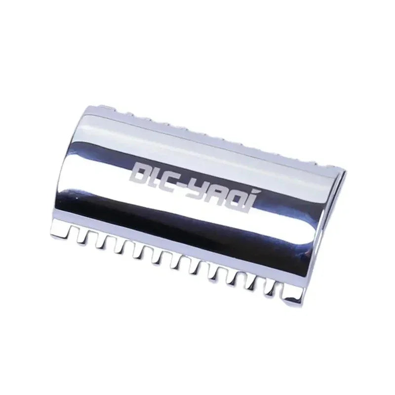 YAQI Chrome Open Comb Shaving Razor Head for Men Lightweight Design with 0.20mm Blade Gap for Smooth Shaving Experience Peaceful Pleasures Health and Wellness