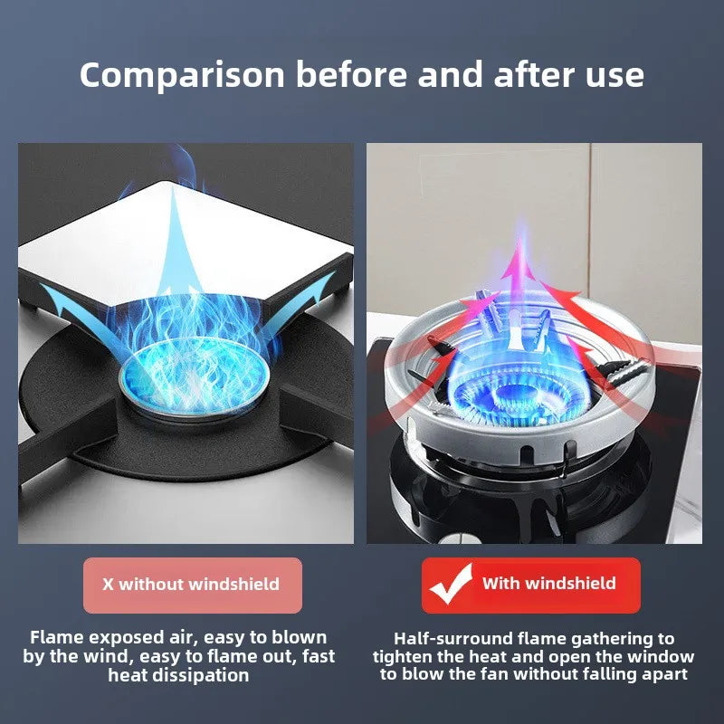 Universal 8 Openings Kitchen Gas Wok Ring Stove Burner Covers Holder Wok Support Rack Anti Slip Windproof Gas Stove Accessories Peaceful Pleasures Health and Wellness