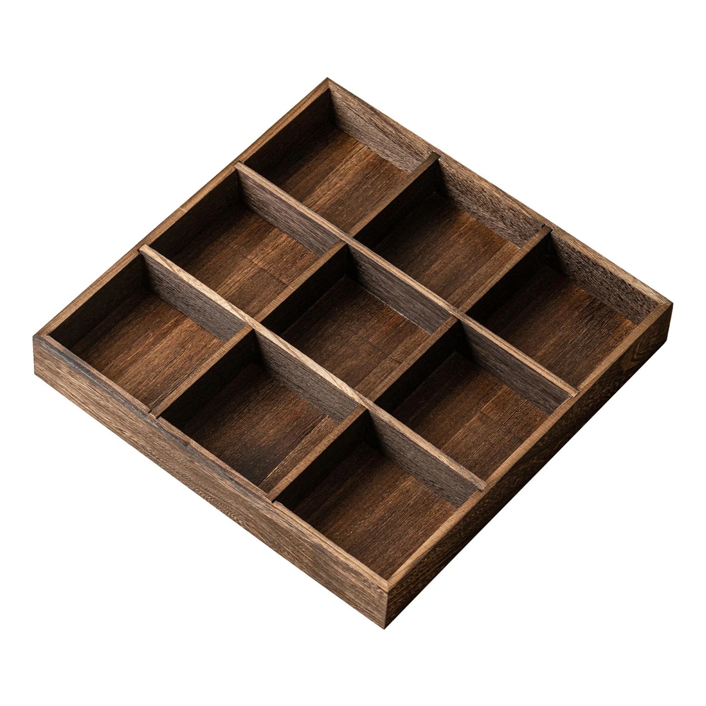 Food Tray Modern Retro Style Large Fruit Nut Platter Wood Nut Candies Serving Tray Multi Compartment Large Capacity Wood Tray Peaceful Pleasures Health and Wellness Nine Gate