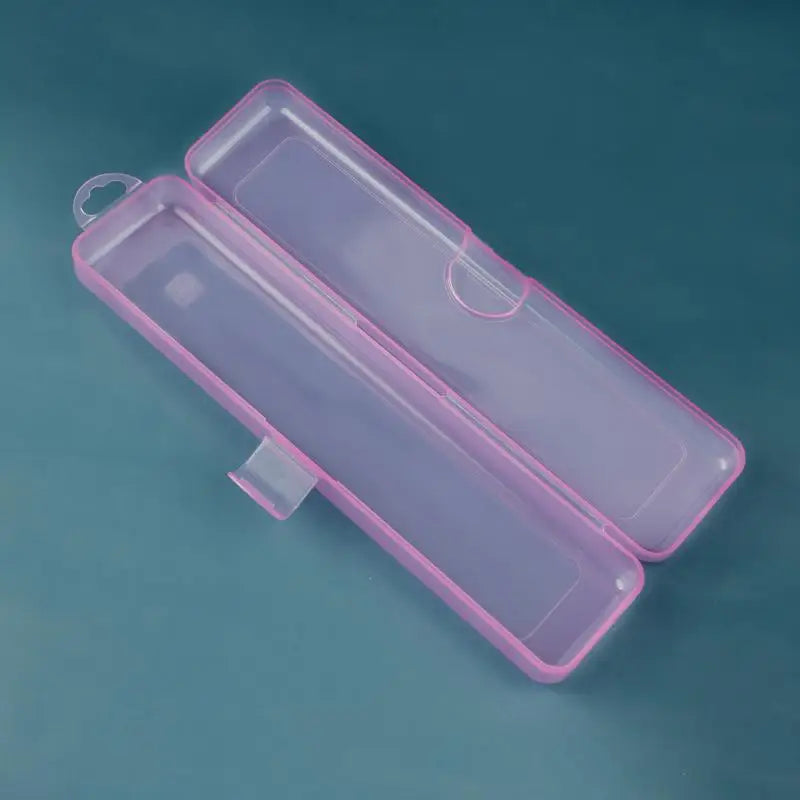 Transparent Makeup Brush Organizer Box with Dust Cover