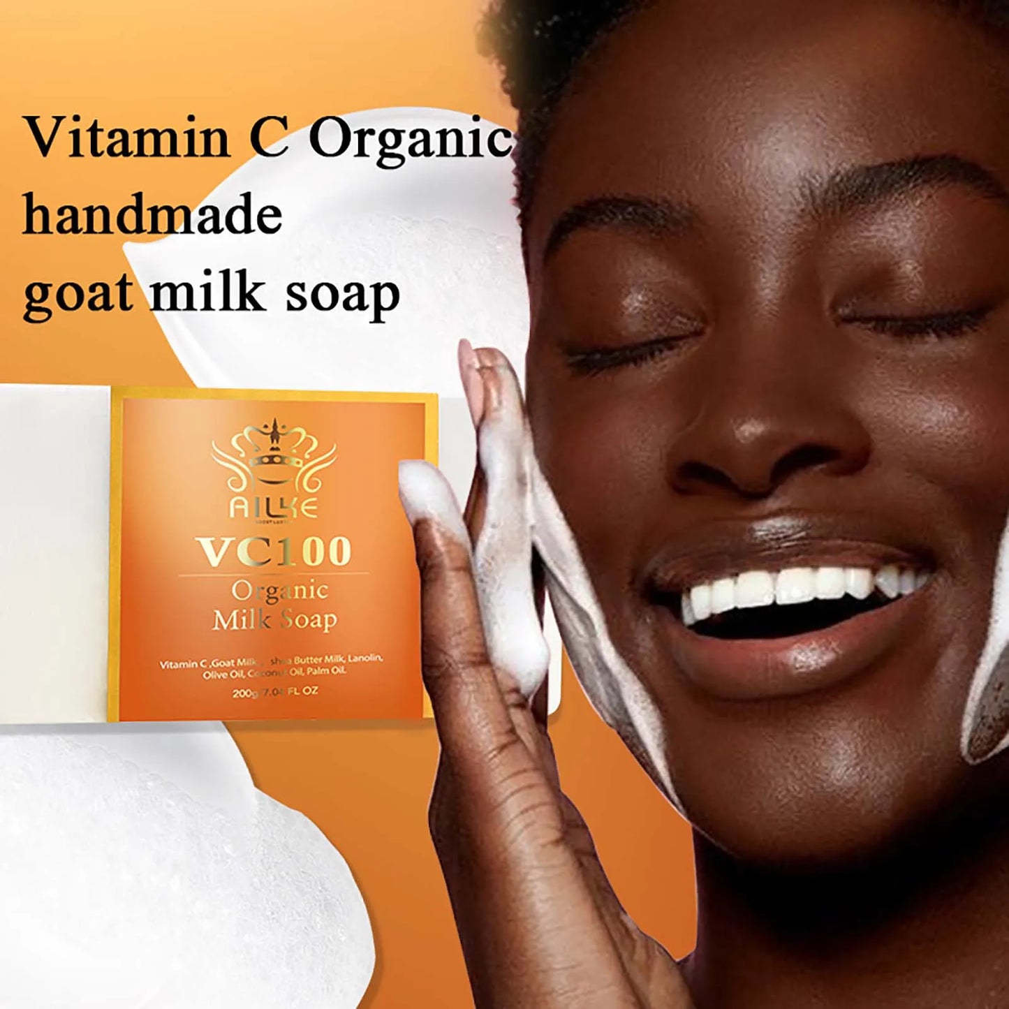 AILKE Organic Vitamin C Brightening Soap | Shea & Goat Milk 200g