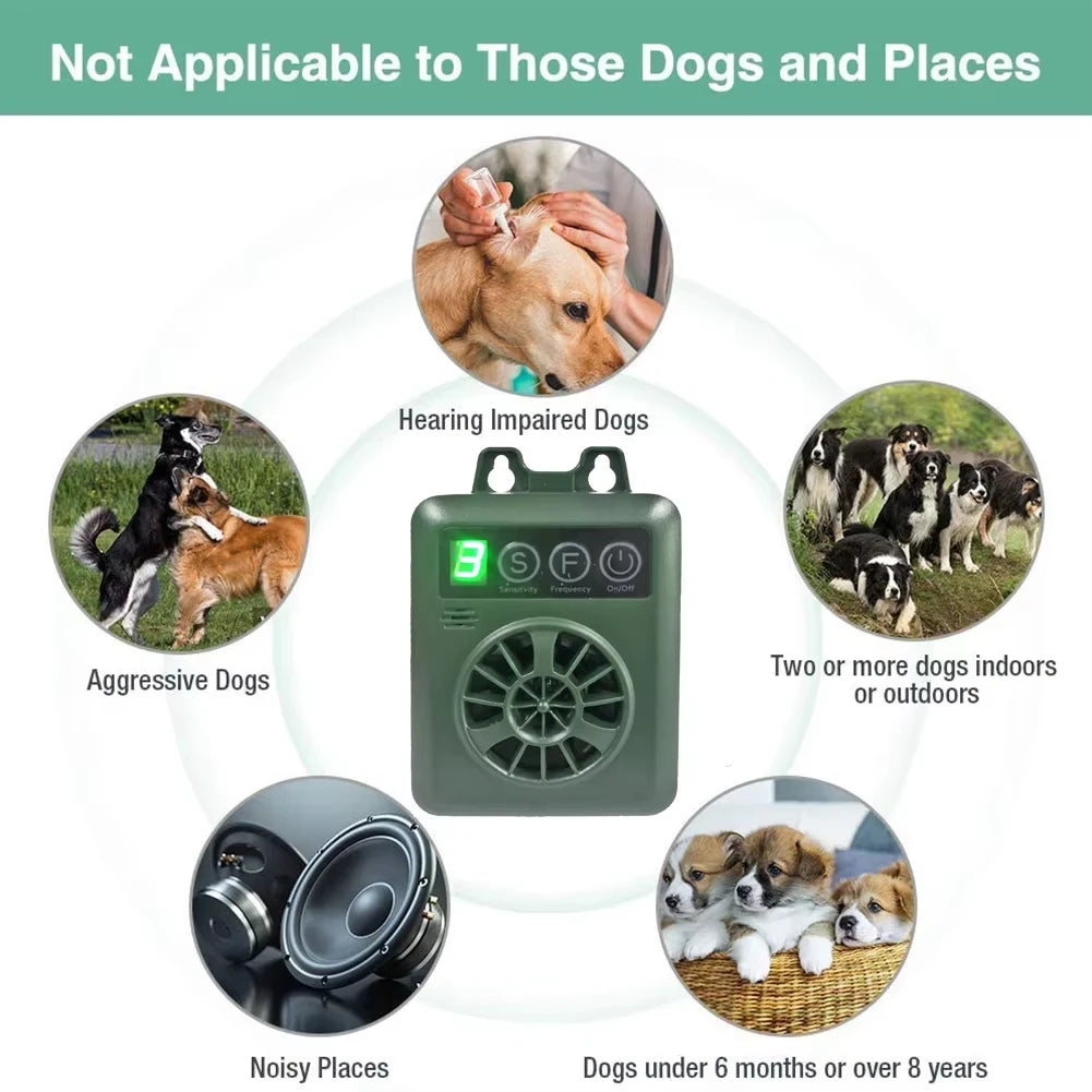 Ultrasonic Dog Repeller Outdoor Pet Aggressive Stopper Deterrent Trainer Chaser Tool Peaceful Pleasures Health and Wellness