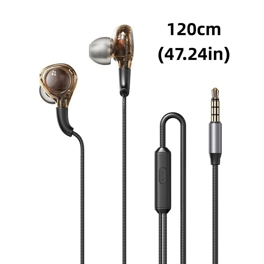 Wired Earphones 3.5mm & Type-C Heavy Bass In-Ear Headset + Mic