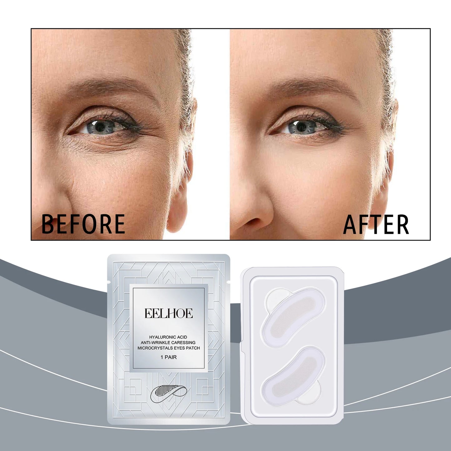 Microneedle Hyaluronic Acid Eye Patches – Anti-Wrinkle Treatment