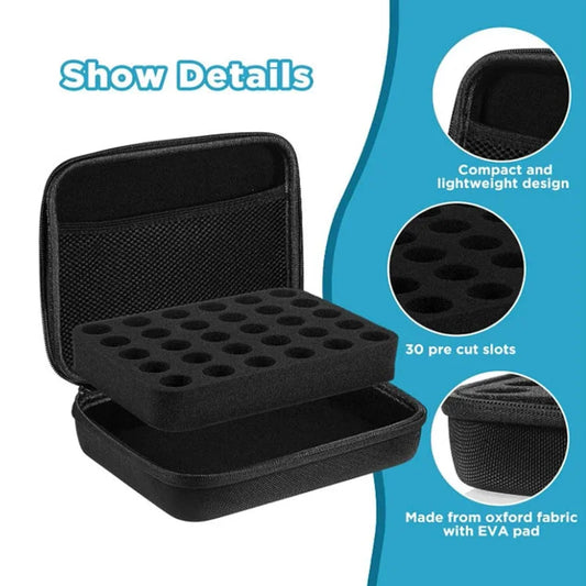 30-Grid Vial Storage Box with Mesh Bag | Fridge Organizer Vial Storage Box Peaceful Pleasures Health and Wellness