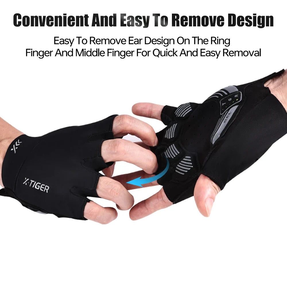 X-TIGER Half Finger Cycling Gloves – MTB & Road Bike Unisex