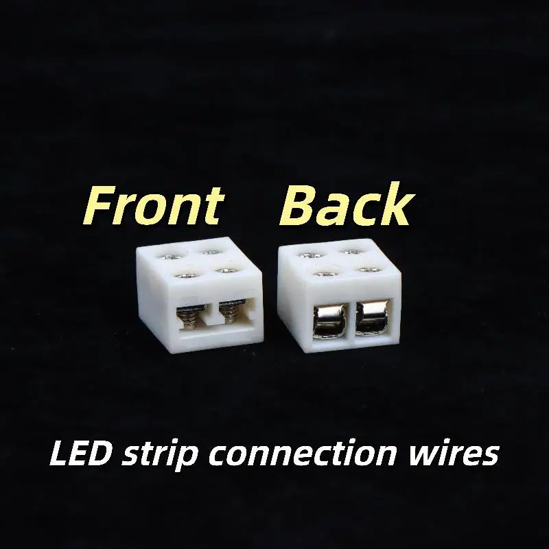 8mm 2-Pin Solder-Free LED Strip Connectors – Screw Fix 2/10Pcs