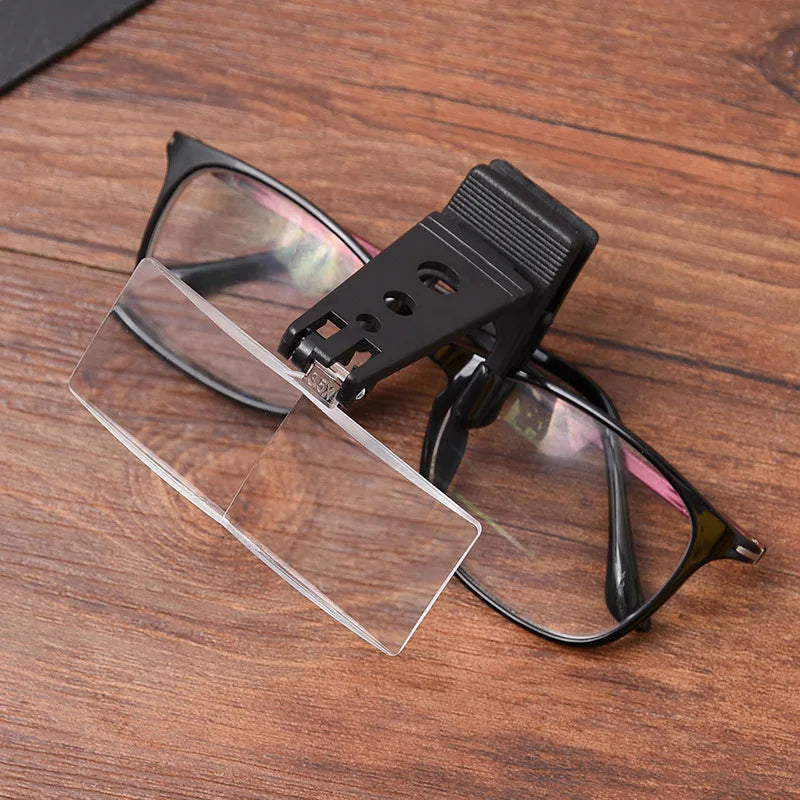 Glasses Type Magnifying Glass, Trojan Horse Type Clip Type Surgical Magnifying Glass with Three Sets of Lenses Peaceful Pleasures Health and Wellness
