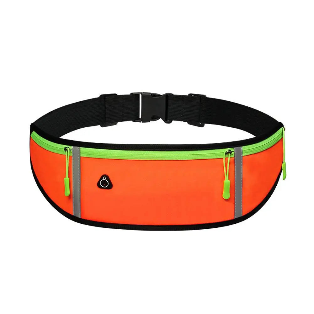 Running Waist Bag Lightweight Outdoor Cycling Belt Waist Bag for Men Women Waterproof Reflective Sports Bag For Mobile Phone Peaceful Pleasures Health and Wellness Orange