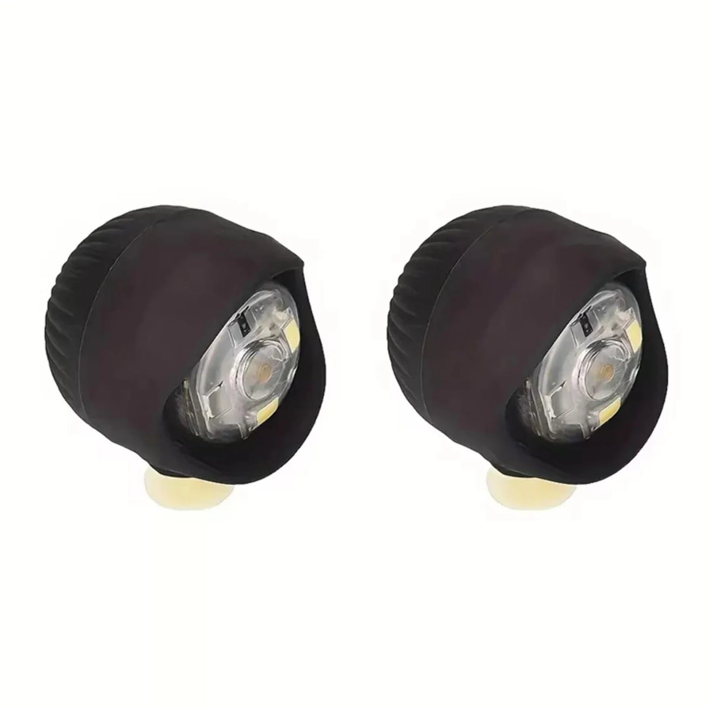 2pcs Hollowed-Out Shoes Lights Glowing Slipper Decoration Charm Headlights For Crocs Cloggs Shoe Headlight Waterprof Hiking Peaceful Pleasures Health and Wellness Black